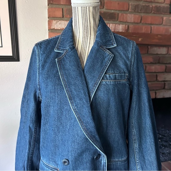 Madewell Denim Blazer in Deardoff Wash Sz L - Picture 6 of 10
